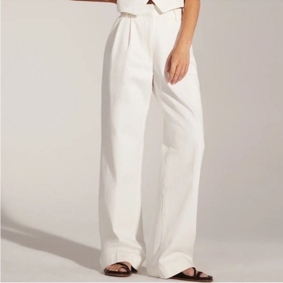 Favorite Daughter Wide Leg The Shortie Favorite Pant in Ivory White Size 10 NWT - Picture 4 of 16